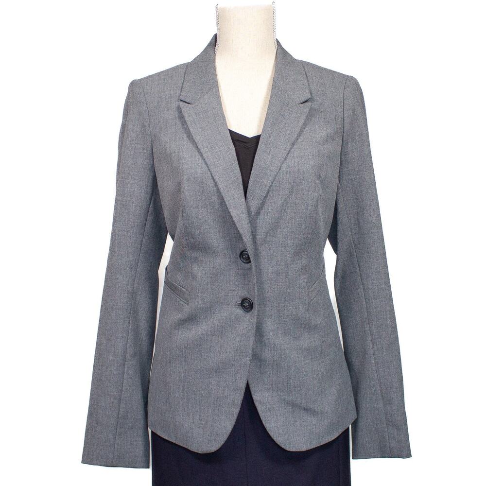 NWT The Limited Collection Blazer Jacket Women's Sz 8 Gray 2 Button Retail $158